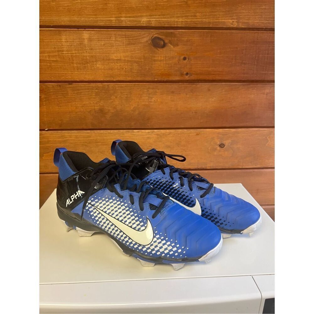 Nike Mens Alpha Menace Shark 2 AQ7653-402 Blue Football Cleats Shoes Size 11.5
